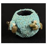 Zuni Indian Turquoise Fetish Pot