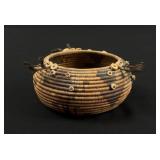 Pomo Native American Indian Clam Shell Basket