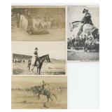 Collection of Round Up Cowboy RPPC Postcards