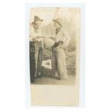 Cowboys in Staged Gunfight RPPC Photo Postcard