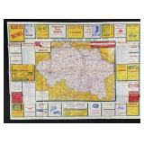 French Map of Central French Motorway