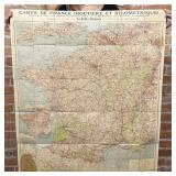 1930 Road Map of France