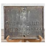O.E. Peppard Missoula Montana Bridge Sign