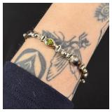 Mexico Sterling Silver Fire Opal Bracelet