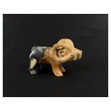 Zuni Carved Picasso Marble Bighorn Ram Fetish