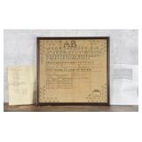 1837 Connecticut Sampler Flora Thompson