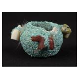 Zuni Indian Turquoise Fetish Pot