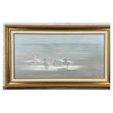 Gary Cook Teton Trumpeter Swan Painting