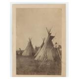 W.S. Soule Yellowstone River Indian Camp Photo