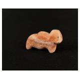 Zuni Carved Orange Alabaster Buffalo Fetish