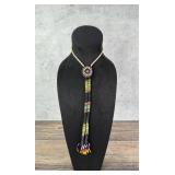 Blackfoot Native American Indian Beaded Bolo Tie