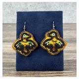 Haida Northwest Coast Indian Beaded Earrings