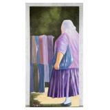 Gary Cook Denim Bag Painting