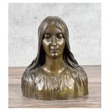 Henri Fugere Beatrice Portinari Bronze Bust