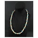 Santo Domingo Pueblo Turquoise Heishi Necklace