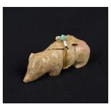 Zuni Carved Travertine Pig Fetish