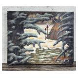 Gary Cook Winter Camp Painting