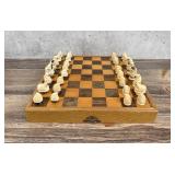 Alaskan Inuit Eskimo Carved Ivory Chess Set