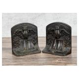 Cast Iron Wisdom & Medicine German Bookends