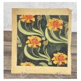 Antique Folk Art Flower Painting