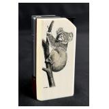 Scrimshaw Walrus Ivory Cigarette Lighter