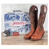 Boulet Leather Cowboy Boots