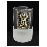 Zuni Knifewing Sterling Inlaid Ketoh Bow Guard