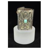Hopi Sterling Turquoise Ketoh Bow Guard