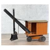 Structo Pressed Steel Steam Shovel Crane Toy