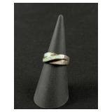 Sterling Silver Opal Inlaid Ring