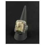 Navajo Sterling Silver Variscite Ring