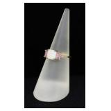 10k Gold Opal and Ruby Ring