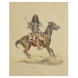 Olaf Wieghorst Apache Horseman Painting