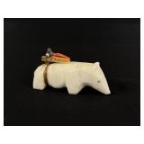 Herbert Davis Zuni Carved Marble Javelina Fetish