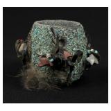 Zuni Indian Turquoise Fetish Pot