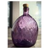 Stiegel Glasswork Amethyst Daisy Hex Flask Bottle