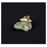 Zuni Carved Turquoise Frog Fetish