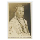 Chief Owen Heavy Breast Indian RPPC Postcard