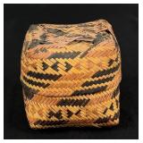 Cherokee Native American Lidded Basket