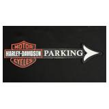 Cast Iron Harley Davidson Motorcycle Parking Sign