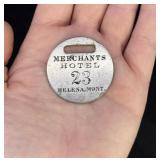 Merchants Hotel Helena Montana Key Fob Tag