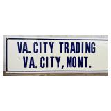 Virginia City Montana Trading Metal Sign