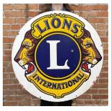 Lions Club International Porcelain Sign