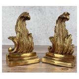 Marion Bronze Leaf Flame Bookends
