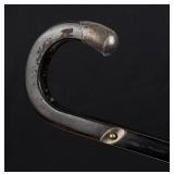 Victorian Folding Ebony Cane Walking Stick