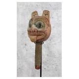 Kwakiutl Norhtwest Coast Indian Double Face Rattle