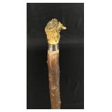 Victorian Willow and Stag Horn Cane Walking Stick