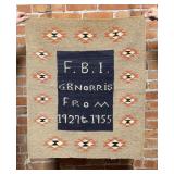 F.B.I. Named Navajo Indian Rug Gerald B. Norris