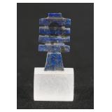 Ancient Egyptian Lapis Lazuli Djed PIllar Amulet
