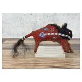 Native American Indian Beaded Buffalo Fetish